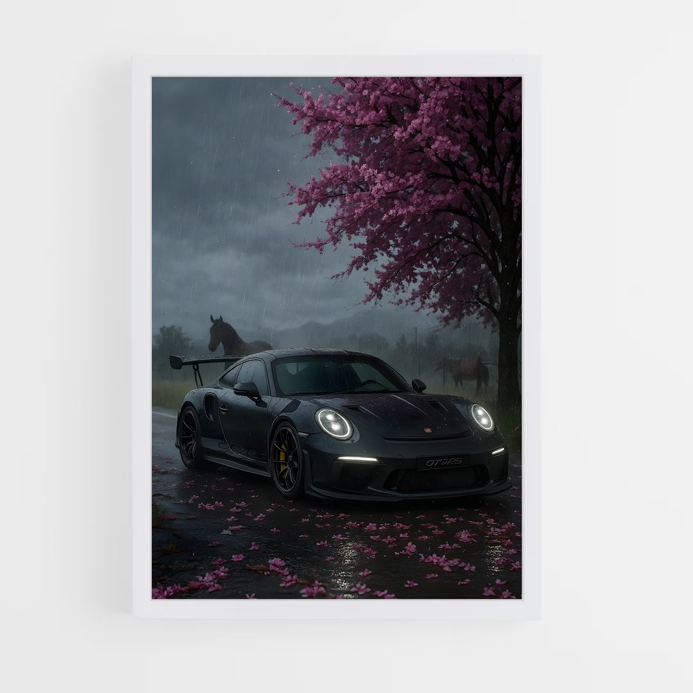 Poster Pluie de Puissance – affiche Porsche (vue 3)